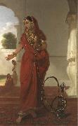 Tilly Kettle Dancing Girl or An Indian Dancing Girl with a Hookah Spain oil painting artist